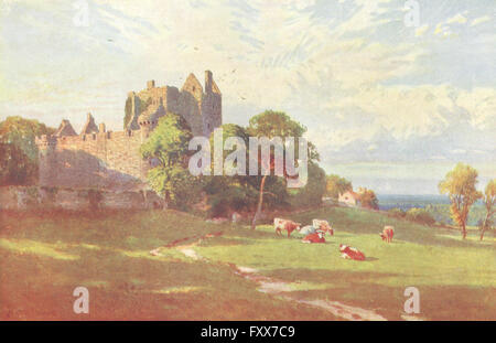 Ecosse : Craigmillar Castle, Édimbourg, antique print 1904 Banque D'Images