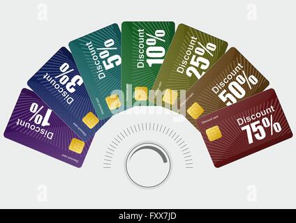 Cartes de réduction différents. vecteur illustaration Illustration de Vecteur