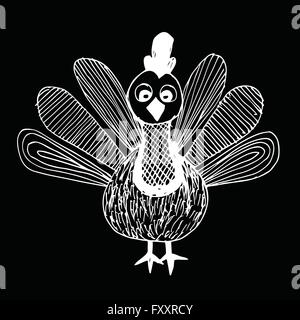 La Turquie pour cartoon oiseaux joyeux Thanksgiving celebration Illustration de Vecteur