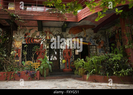 Sri Lanka, Kandy, Helga's Folly, unique entrée de l'hôtel Banque D'Images