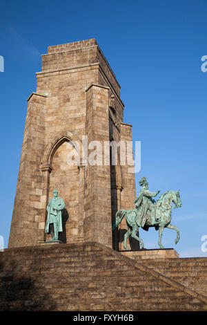 Kaiser Wilhelm Memorial, Hohensyburg, Dortmund, Ruhr, Rhénanie du Nord-Westphalie, Allemagne Banque D'Images