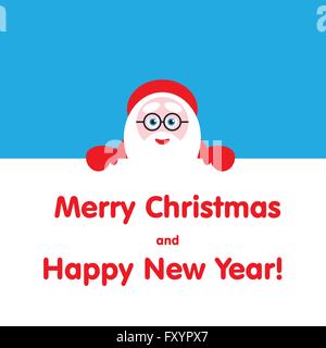 Santa bus derrière le texte. vector illustration Illustration de Vecteur