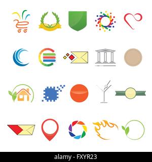 Différents éléments pour logo et web vector illustration Illustration de Vecteur