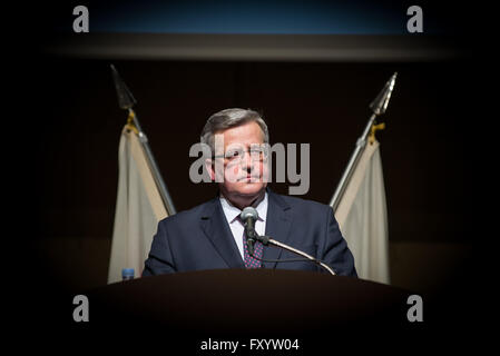 Ancien président de la Pologne Bronislav Komorovsky - lors de sa visite à Tokyo en février 2015 Banque D'Images