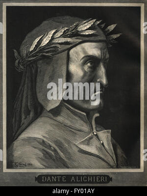 Dante Alighieri 1265-1321 portrait par Gustave dore Banque D'Images