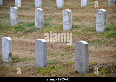 Pierres tombales, cimetière National d'Arlington, Virginie, États-Unis Banque D'Images