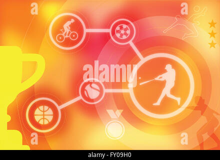 Image d'illustration de collage représentant divers types de sports Banque D'Images