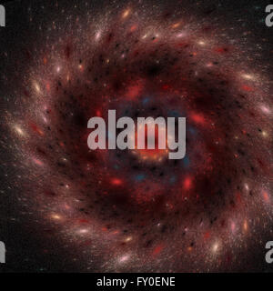 Résumé rouge blue fractal texture background, générée par ordinateur. Banque D'Images