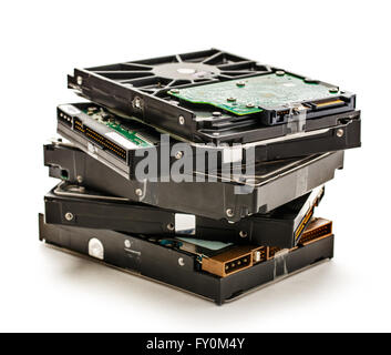 Pile d'hardisks mécanisme interne libre matériel Banque D'Images