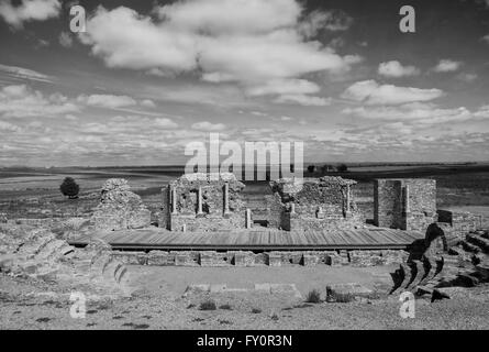 Ruines romaines de Regina Theatre, situé à côté du célèbre ruines de la ville romaine Regina Turdulorum Banque D'Images