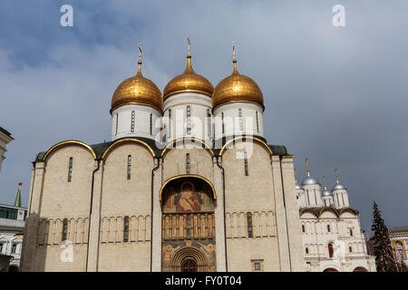 La Russie, Moscou, Cathédrale de la Dormition au Kremlin de Moscou Banque D'Images