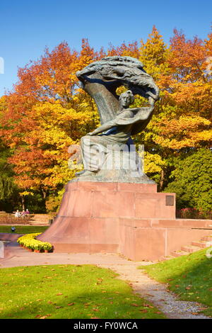 Monument à Frédéric Chopin Parc Lazienki (Frédéric François Chopin - le compositeur et pianiste polonais) , Varsovie, Pologne, Europe Banque D'Images