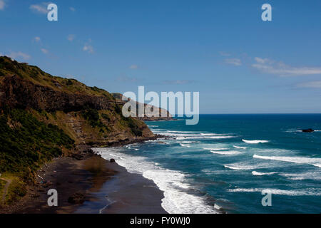 Une vue d'ensemble de Muriwai Beach près de Auckland, Nouvelle-Zélande Banque D'Images