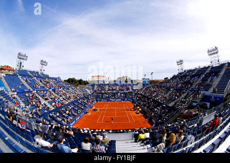 Barcelone, Espagne, © D. 19e Apr, 2016. Vue générale : Tennis de l'ATP World Tour 500 Barcelona Open Banco Sabadell pendant le tournoi de tennis mens singls match au Real Club de Tenis en Barcelona, Espagne, © D .Nakashima/AFLO/Alamy Live News Banque D'Images