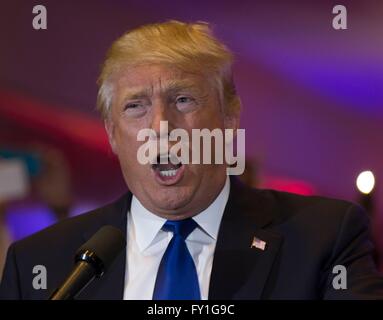 New York, NY, USA. Apr 19, 2016. Donald Trump présents pour candidat présidentiel républicain Donald Trump Rallye victoire après sa victoire à New York primaire GOP, Trump Tower, New York, NY Le 19 avril 2016. Crédit : Lev Radin/Everett Collection/Alamy Live News Banque D'Images