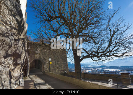 Rue du Château de Hohensalzburg à Salzbourg, Autriche Banque D'Images