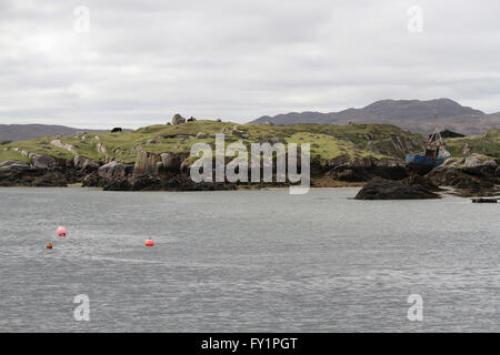 Bateau de pêche au Rutland Island près de Burtonport, comté de Donegal, Irlande. Banque D'Images