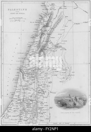 Israël : La carte de la Palestine avec la Syrie, 1847 Banque D'Images