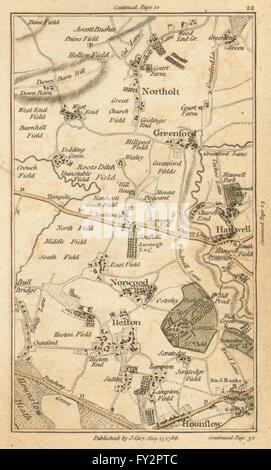 GREENFORD : Hounslow, Northolt, Hanwell, Southall, Heston, Osterley, 1786 map Banque D'Images