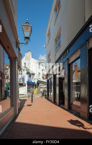 Dans les Lanes Dukes Lane, Brighton, East Sussex, Angleterre. Banque D'Images