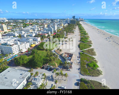 Drone aérien photo de Miami Beach Banque D'Images