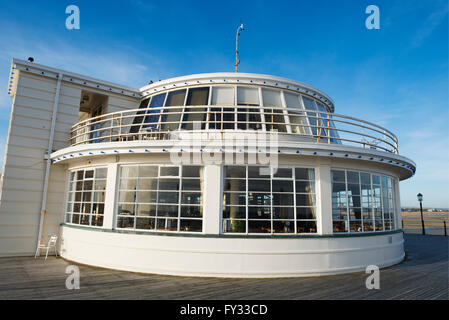 Le style Art Déco le sud du pavillon, sur jetée de Worthing Banque D'Images