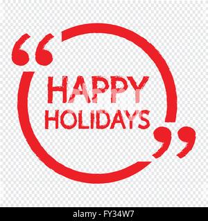 HAPPY HOLIDAYS Illustration design lettrage Illustration de Vecteur
