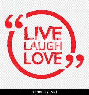 LIVE LAUGH LOVE Illustration design lettrage Illustration de Vecteur