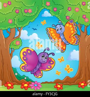 Thème papillons heureux image 8 - photo illustration. Banque D'Images
