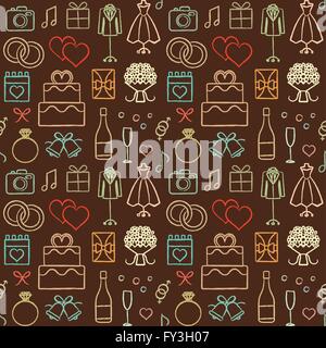 Colorful hand drawn vector transparente motif de fond connexes mariage Illustration de Vecteur