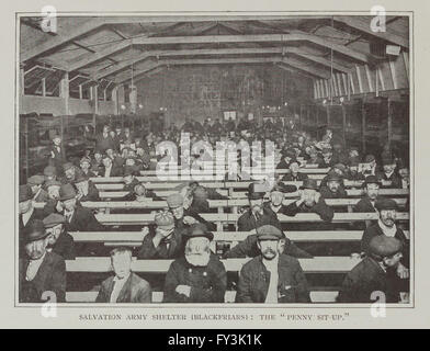 Un 'penny reposer-vers le haut -™ dans un refuge de l'Armée du Salut à Blackfriars, Londres, c.1900 Banque D'Images