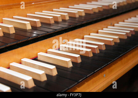 Clavier orgue à tuyaux Banque D'Images