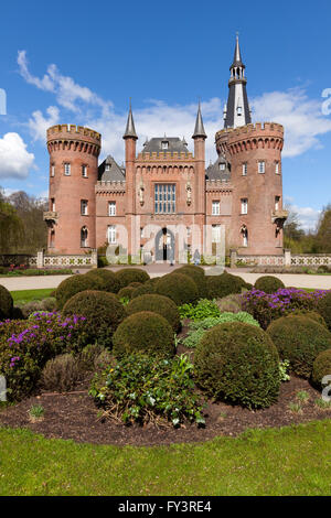 Château de Moyland Bedburg-Hau près de Clèves, dans la région du Rhin inférieur, vu du sud Banque D'Images