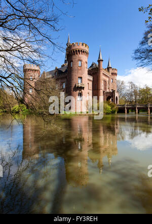 Château de Moyland Bedburg-Hau près de Clèves, dans la région du Rhin inférieur, vue du Sud-Ouest Banque D'Images