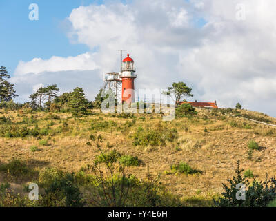 Vuurduin phare sur Vuurboetsduin East-Vlieland près de ville sur l'île frisonne de l'Ouest en mer de Wadden Vlieland, Pays-Bas Banque D'Images