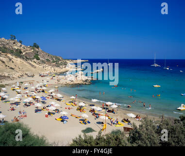Bay Coastal road près de Protaras, Protaras, CHYPRE, Europe du Sud Banque D'Images