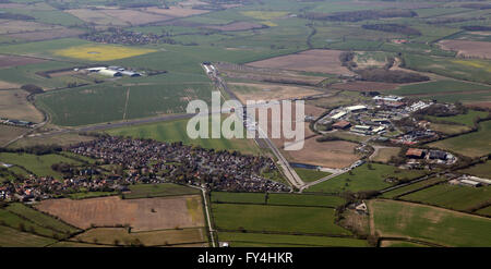 Vue aérienne de l'Aérodrome de Tockwith près de Wetherby dans le West Yorkshire, UK Banque D'Images