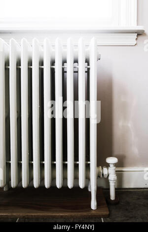 Fonte d'époque de l'eau chaude du radiateur, USA Banque D'Images