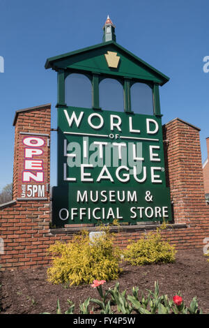 La petite ligue de baseball et softball Siège International, Williamsport, en Pennsylvanie, USA Banque D'Images