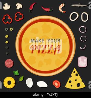 Faire votre pizza Illustration de Vecteur