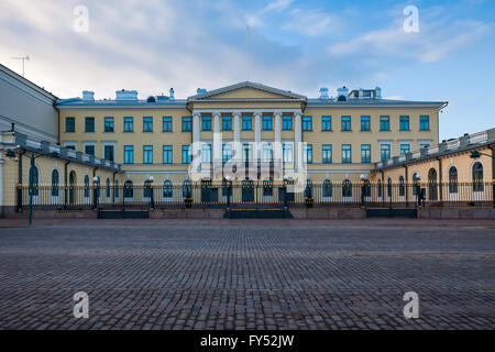 Palais présidentiel le soir, Helsinki, Finlande Banque D'Images