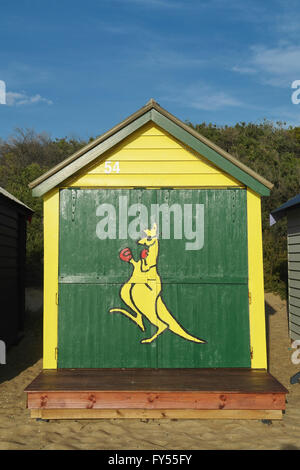 Fameuses boîtes dans la plage de Brighton, à Melbourne, Victoria, Australie Banque D'Images