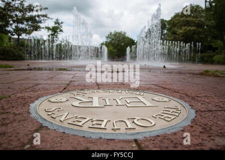 Windsor, Royaume-Uni. 20 mai, 2015. Un marqueur de l'allée de la Reine pour le Jubilé de la fontaine. Banque D'Images