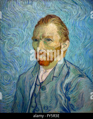 Auto-portrait, Portrait de l'artiste, par Vincent van Gogh, 1889, Musée d'Orsay, Paris, France, Europe Banque D'Images