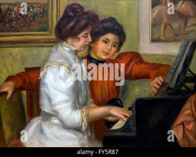 Yvonne et Christine Lerolle au piano, Pierre-Auguste Renoir, 1897, Musée de l'Orangerie, Paris, France, Europe Banque D'Images