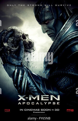 DATE DE SORTIE : Mai 27, 2016 TITRE : X-Men : Apocalypse STUDIO : 20th Century Fox Réalisateur : Bryan Singer Résumé : Avec l'émergence du premier mutant, Apocalypse, les X-Men doivent s'unir pour vaincre son extinction plan niveau présenté : Poster Art (crédit Image : c Twentieth Century Fox Film/photos/) Banque D'Images