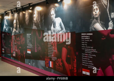 Kuala Lumpur, Malaisie. Apr 23, 2016. Les Championnats du Monde de Squash commence à partir de 23 au 30 avril à Kuala Lumpur, Malaisie. Credit : Danny Chan/Alamy Live News. Banque D'Images