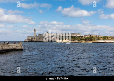 La forteresse et le phare El Morro à La Havane, Cuba Banque D'Images