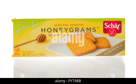 Winneconne, WI - 18 Nov 2015 : Paquet de biscuits faits par Honeygrams Schar. Banque D'Images