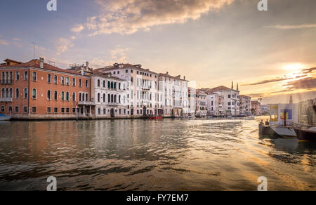 Tôt le matin dans le Grand Canal Venise scenery Banque D'Images